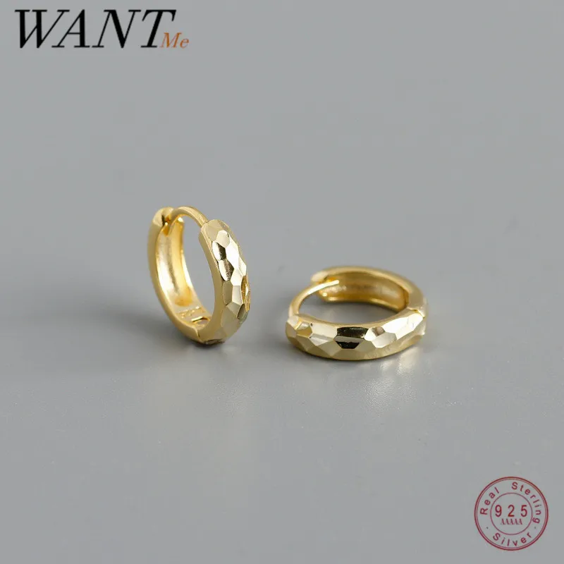 WANTME 925 Sterling Silver Fashion Simple Geometric Hammered huggies Earrings for Women Diamond Circle Piercing Party Jewelry 
WANTME 925 Sterling Silver Fashion Simple Geometric Hammered huggies Earrings for Women Diamond Circle Piercing Party Jewelry