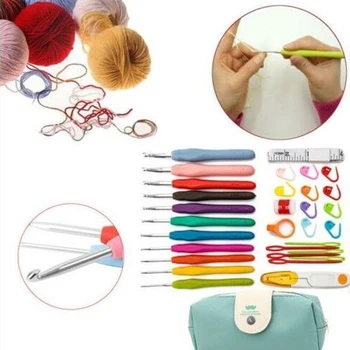 30pcs/set Colorful Soft Plastic Handle Alumina Crochet Hooks Knitting Needles Set Crochet Hook Set 2.0-6.0mm 
30pcs/set Colorful Soft Plastic Handle Alumina Crochet Hooks Knitting Needles Set Crochet Hook Set 2.0-6.0mm