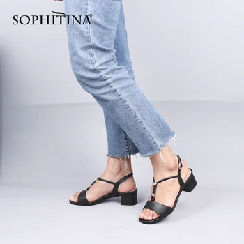 SOPHITINA Women's Sandals Fashion Open Round Toe Strappy Slingback Slides Sqaure Chunky Summer Mid High Heel Ladies Shoes CZ004
SOPHITINA Women's Sandals Fashion Open Round Toe Strappy Slingback Slides Sqaure Chunky Summer Mid High Heel Ladies Shoes CZ004
