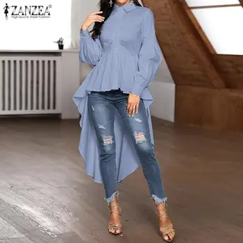 Women's Asymmetrical Blouse ZANZEA 2020 Elegant Puff Sleeve Shirts Spring Casual Button Down Blusas Female Lapel Tops Plus Size
Women's Asymmetrical Blouse ZANZEA 2020 Elegant Puff Sleeve Shirts Spring Casual Button Down Blusas Female Lapel Tops Plus Size