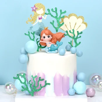 Cakesmile Cute Mermaid Crown sea Decorations Laser Blue cupcake Cake Topper for Party Supplies happy Birthday Dessert
Cakesmile Cute Mermaid Crown sea Decorations Laser Blue cupcake Cake Topper for Party Supplies happy Birthday Dessert