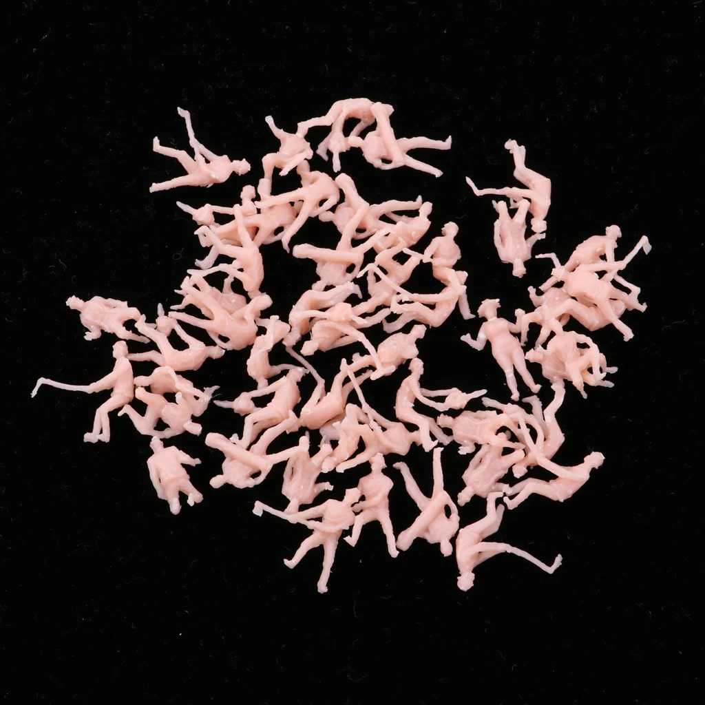 48pcs 1/87 Worker People Action Figure Mini for HO Train Railway Scenery DIY 48pcs 1/87 Worker People Action Figure Mini for HO Train Railway Scenery DIY