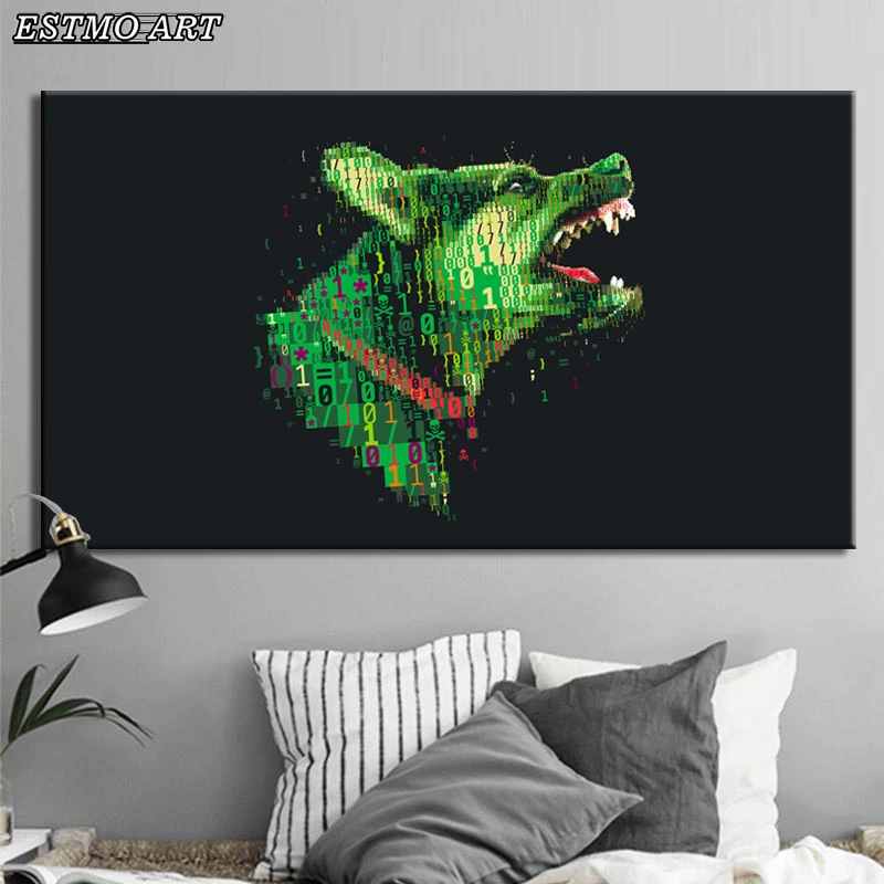canvas painting for living room Digital composition Green Wolf head 70x140CM No Frame Animation Wall Art Decorative Paintings
canvas painting for living room Digital composition Green Wolf head 70x140CM No Frame Animation Wall Art Decorative Paintings