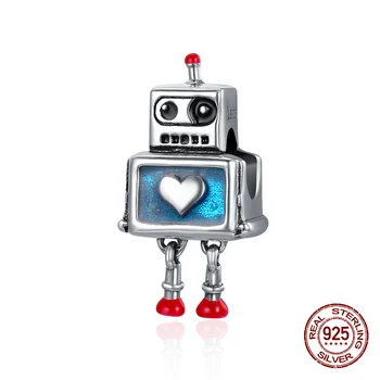 Genuine 925 sterling silver cute retro robot beads fit original Pandora bracelet charm woman necklace pendant jewelry making
Genuine 925 sterling silver cute retro robot beads fit original Pandora bracelet charm woman necklace pendant jewelry making