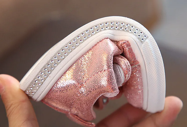 1-6Years Old Baby Girl Bow Sequin Crib Casual Shoes Dress Shoes Baby Casual Shoes Girls Shoes