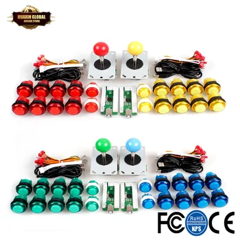 4 Player Classic DIY Arcade Kit Zero Delay USB Encoder +8 Way Joystick +5V LED Illuminated Push Button For KOF Mame Raspberry Pi
4 Player Classic DIY Arcade Kit Zero Delay USB Encoder +8 Way Joystick +5V LED Illuminated Push Button For KOF Mame Raspberry Pi