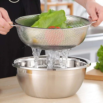 Multifunction Colander with 2 Handles Kitchen Metal Mesh Sieve Stainless Steel Spaghetti Vegetables Washing Basket
Multifunction Colander with 2 Handles Kitchen Metal Mesh Sieve Stainless Steel Spaghetti Vegetables Washing Basket