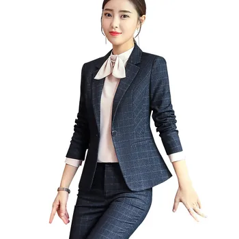 New Fashion Plaid Pants Suit Women Temperament Business Interview Long Sleeve Blazer And Pant Office Ladies Plus Size Work Wear
New Fashion Plaid Pants Suit Women Temperament Business Interview Long Sleeve Blazer And Pant Office Ladies Plus Size Work Wear