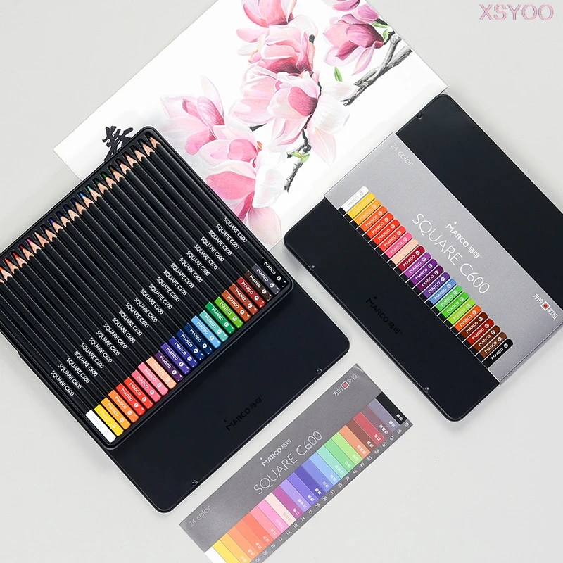 Marco SQUARE BODY 24 Standard Colors Black Color Pencil lapis de cor Professional Colored Pencils for School Gifts for children
Marco SQUARE BODY 24 Standard Colors Black Color Pencil lapis de cor Professional Colored Pencils for School Gifts for children