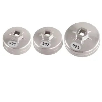 3Pcs Cap Type Car Oil Filter Removal Tool Assembly Tool Auto Repair Cap Type Socket Wrench Auto Car Tool Silver 901 + 902 + 903
3Pcs Cap Type Car Oil Filter Removal Tool Assembly Tool Auto Repair Cap Type Socket Wrench Auto Car Tool Silver 901 + 902 + 903