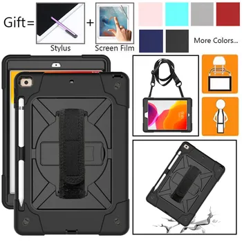 For iPad 7th Generation Case 360 Rotating Stand Hand Strap Pencil Holder Cover for iPad 10.2 2019 Funda Protective Case + Strap
For iPad 7th Generation Case 360 Rotating Stand Hand Strap Pencil Holder Cover for iPad 10.2 2019 Funda Protective Case + Strap