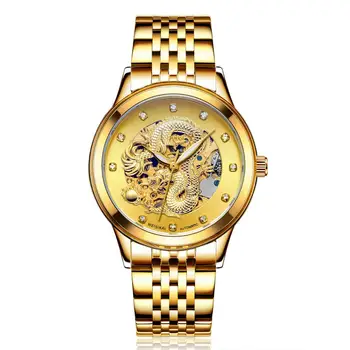 WEISIKAI Luxury Men Watch Gold Dragon Stainless Steel Strap Mechanical Wristwatch Hollow Out Design Male Clock Relogio Masculino
WEISIKAI Luxury Men Watch Gold Dragon Stainless Steel Strap Mechanical Wristwatch Hollow Out Design Male Clock Relogio Masculino