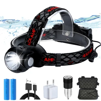 USB Rechargeable LED Headlamp 7 Mode T6 + COB Multi-function Waterproof Headlight with Power Indicator Light Using 18650 Battery
USB Rechargeable LED Headlamp 7 Mode T6 + COB Multi-function Waterproof Headlight with Power Indicator Light Using 18650 Battery