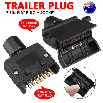 Onever 7 Pin Flat Trailer Plug Male Female Socket Boat Portable Caravan Adaptor Connector Compact For Caravan Boat
Onever 7 Pin Flat Trailer Plug Male Female Socket Boat Portable Caravan Adaptor Connector Compact For Caravan Boat
