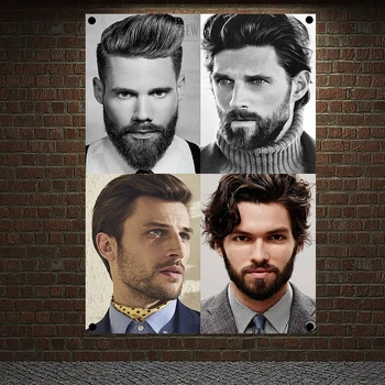 Men's Classic Hairstyle Beard Cloth Poster Print Art High Quality Banner Flag Wallpaper Tapestry Barber Shop Home Decoration E5
Men's Classic Hairstyle Beard Cloth Poster Print Art High Quality Banner Flag Wallpaper Tapestry Barber Shop Home Decoration E5