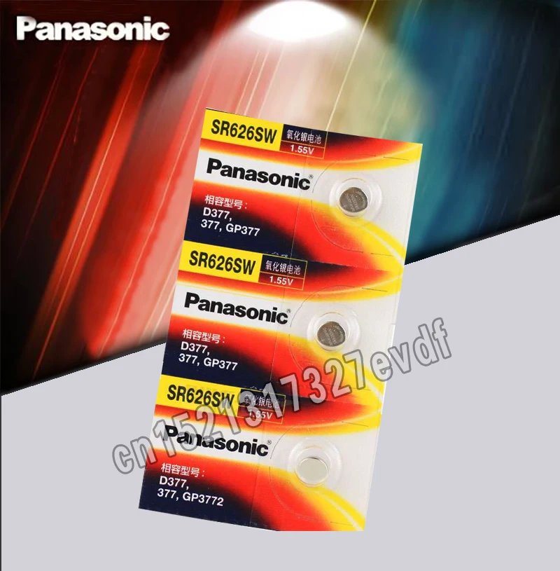 Фото 3 шт. Panasonic оригинальный SR626SW кнопочный элемент батарея монетного типа для часов G4