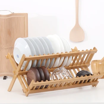 Dish rack drain rack kitchen double-layer dish storage rack drying rack dish bamboo upright ventilation rack Holder Plate Wooden
Dish rack drain rack kitchen double-layer dish storage rack drying rack dish bamboo upright ventilation rack Holder Plate Wooden