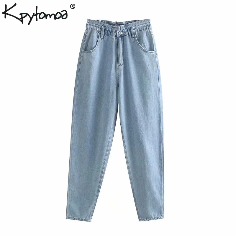 Vintage Stylish Basic Paperbag Jeans Women 2020 Fashion High Elastic Waist Side Pockets Ladies Denim Pants Casual Jean Femme
Vintage Stylish Basic Paperbag Jeans Women 2020 Fashion High Elastic Waist Side Pockets Ladies Denim Pants Casual Jean Femme
