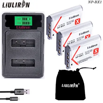 1600mAh 3Pcs NP BX1 NP-BX1 Batteries Accu + LCD Dual USB Charger for Sony DSC-RX100 DSC-WX500 IV HX300 WX300 HDR-AS15 HDR-AS300 
1600mAh 3Pcs NP BX1 NP-BX1 Batteries Accu + LCD Dual USB Charger for Sony DSC-RX100 DSC-WX500 IV HX300 WX300 HDR-AS15 HDR-AS300