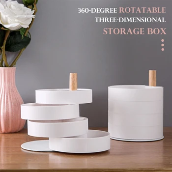 Jewelry Storage Box New Design 360Degree Fashion 4-Layer Rotatable Jewelry Makeup Accessory Storage Tray Birthday Gift for Women
Jewelry Storage Box New Design 360Degree Fashion 4-Layer Rotatable Jewelry Makeup Accessory Storage Tray Birthday Gift for Women