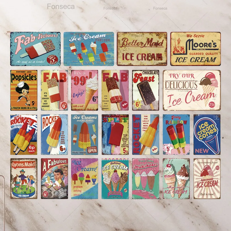 Delicious Ice Cream Shop Signs Plaque Metal Tin Sign Vintage Ice Lolly Retro Wall Decor Plaque Iron Poster Pub Metal Poster
Delicious Ice Cream Shop Signs Plaque Metal Tin Sign Vintage Ice Lolly Retro Wall Decor Plaque Iron Poster Pub Metal Poster