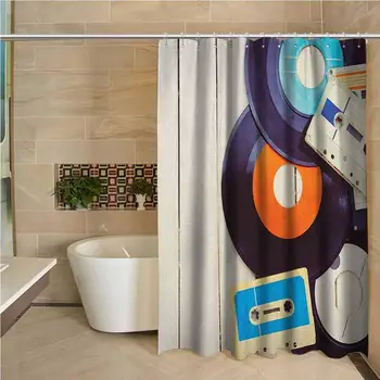Indie Waterproof and Colorful Shower Curtain Gramophone Records and Old Audio Cassettes on Wooden Table Nostalgia Music
Indie Waterproof and Colorful Shower Curtain Gramophone Records and Old Audio Cassettes on Wooden Table Nostalgia Music