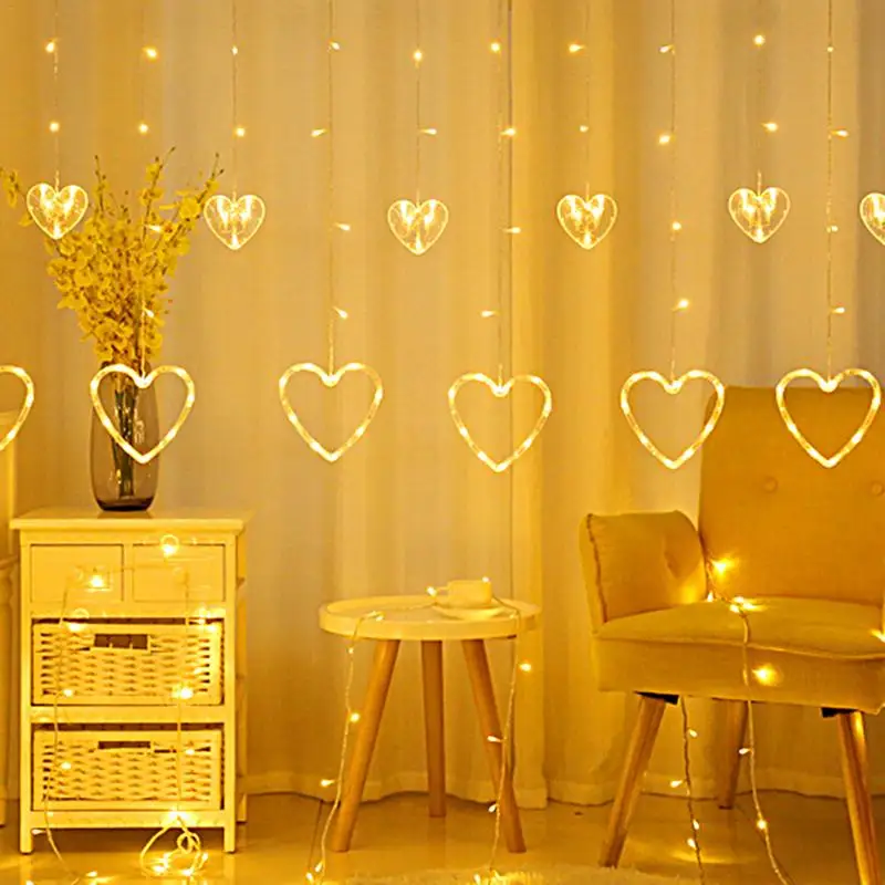 LED String Lights Shape Of Heart Curtain Christmas Led Wedding Valentine Day Party Fairy Lights
LED String Lights Shape Of Heart Curtain Christmas Led Wedding Valentine Day Party Fairy Lights