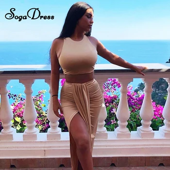 SOGA DRESS 2020 Sexy Crop Top Vest Ruched Split Plus Size Irregular Maxi Skirt Party Club Two Piece Set Women Outfit Long Skirts
SOGA DRESS 2020 Sexy Crop Top Vest Ruched Split Plus Size Irregular Maxi Skirt Party Club Two Piece Set Women Outfit Long Skirts