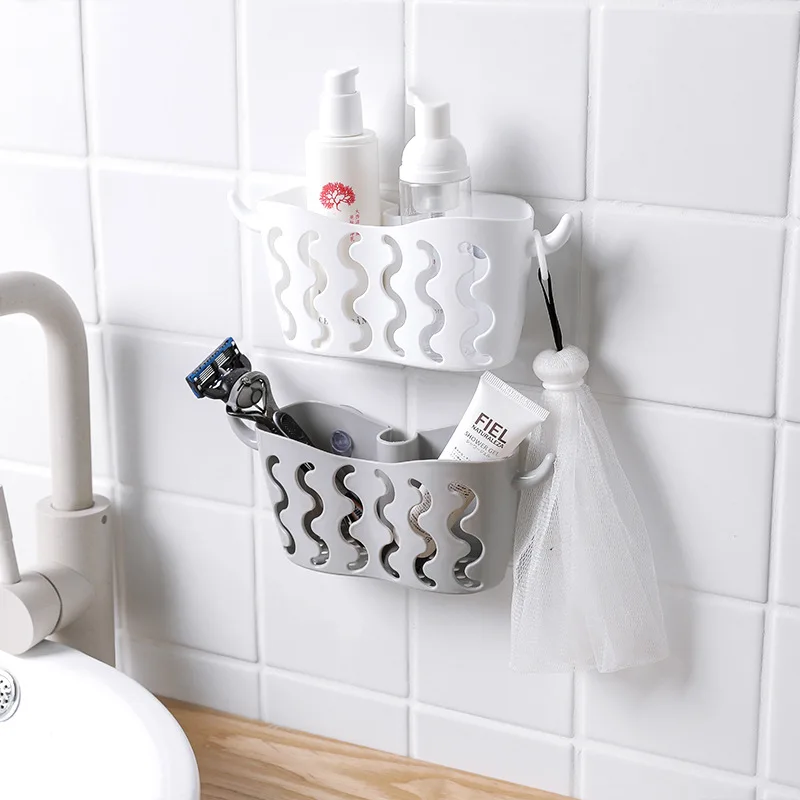 Suction Cup Faucet Drain Rack Sink Shelf Soap Sponge Organizer Bathroom Holder Sundries Kitchen Storage Basket for Home Storage