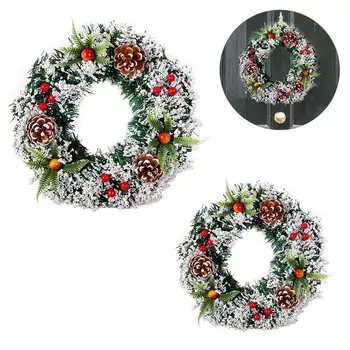

2020 Handmade Christmas Spruce Wreath For Indoors Outdoors Front Door Trees Decor Hanging Decorations
