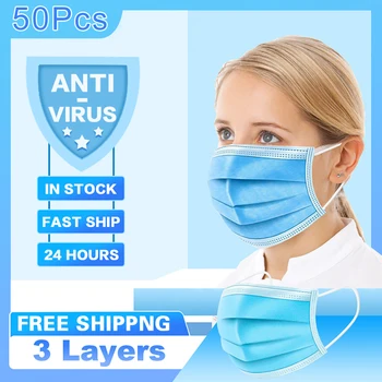 Fast Delivery 100PCS Disposable 3 Layer Face Masks Earloop Mouth Masks For Anti-PM2.5
Fast Delivery 100PCS Disposable 3 Layer Face Masks Earloop Mouth Masks For Anti-PM2.5