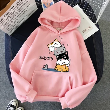 Oversized Hoodies with Hat Lovely Cat Kawaii Swearshirt Women 100% Cotton O Neck Long Sleeve Winter Clothes White Casual Hoodies 
Oversized Hoodies with Hat Lovely Cat Kawaii Swearshirt Women 100% Cotton O Neck Long Sleeve Winter Clothes White Casual Hoodies