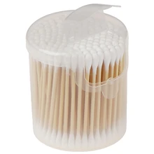 

300pcs New Disposable Double Head Cotton Swab Applicator Swabs Bamboo Handle Sturdy For Beauty Makeup Nose Ears Cleaning