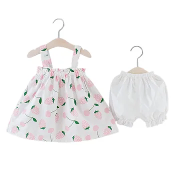 Baby Girl Vest Shorts Set Yellow Top Strawberry Print Suspender Layered Dress No-Sleeve Ruffle 2 Pieces
Baby Girl Vest Shorts Set Yellow Top Strawberry Print Suspender Layered Dress No-Sleeve Ruffle 2 Pieces