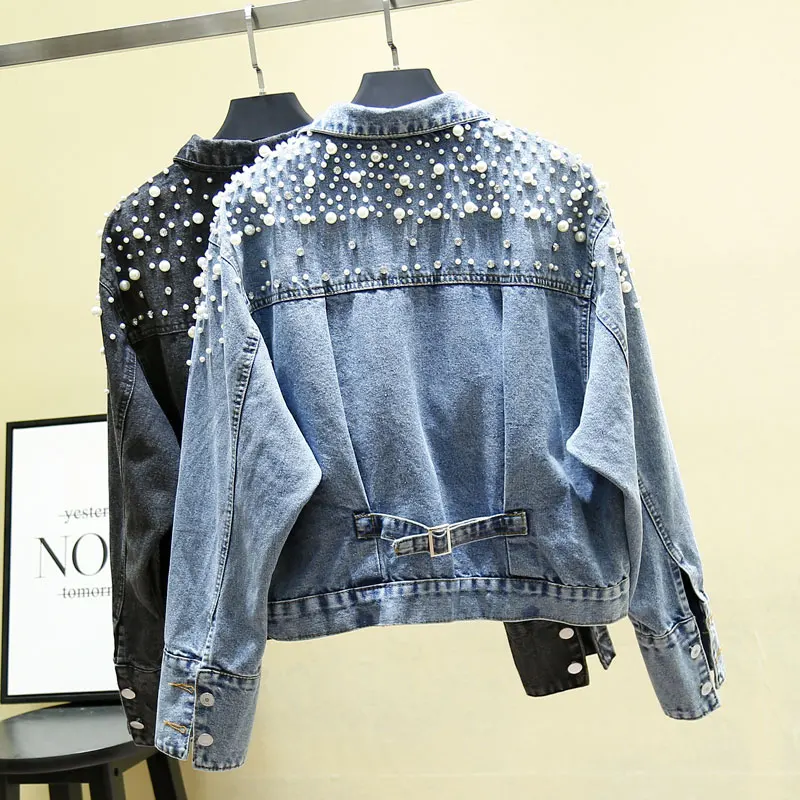 fashion cropped beading denim jacket women korean style casual modish short ladies coats and jackets womens streetwear 2019 fall
fashion cropped beading denim jacket women korean style casual modish short ladies coats and jackets womens streetwear 2019 fall