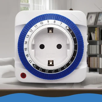 24 Hours Timing Switch EU Plug Home Use Energy Saving Mechanical Socket Protector Intelligent Protector #3
24 Hours Timing Switch EU Plug Home Use Energy Saving Mechanical Socket Protector Intelligent Protector #3