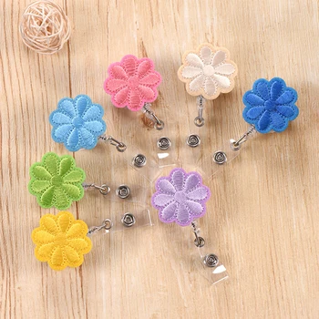 Hot Sale Cute Fabric Retractable Nurse Badge Reel Candy Color Flower Student ID Card Badge Holder Decoration for Nurse Gift
Hot Sale Cute Fabric Retractable Nurse Badge Reel Candy Color Flower Student ID Card Badge Holder Decoration for Nurse Gift