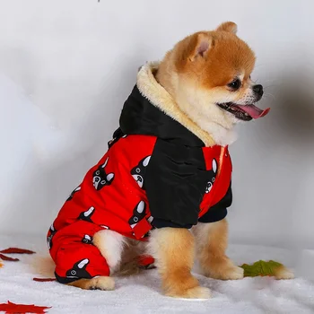 Dog Jackets Dog Face Pattern Pet Dog four-legged Winter Dog Clothes Hoodie for Small Dogs Fashion Printed Red Black Colors
Dog Jackets Dog Face Pattern Pet Dog four-legged Winter Dog Clothes Hoodie for Small Dogs Fashion Printed Red Black Colors
