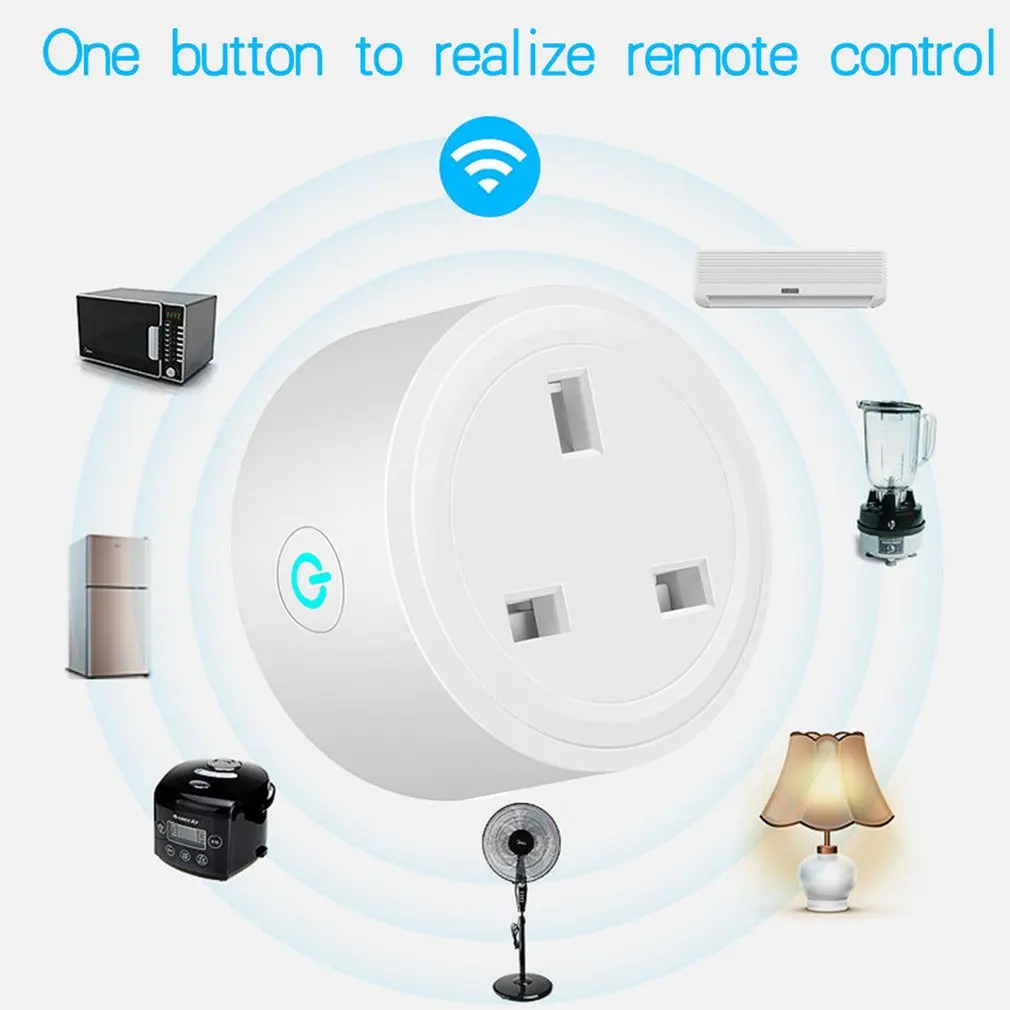 UK Plug smart Wireless plug Intelligent Socket Smart Power Socket Remote Control Socket WiFi Smart Plug
UK Plug smart Wireless plug Intelligent Socket Smart Power Socket Remote Control Socket WiFi Smart Plug