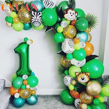 CYUAN 109pcs Green Balloons Arch Safari Jungle Party Baloon Birthday Party Decor Kids Animal Balloons Garland Baby Shower Decor
CYUAN 109pcs Green Balloons Arch Safari Jungle Party Baloon Birthday Party Decor Kids Animal Balloons Garland Baby Shower Decor