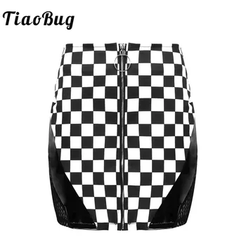TiaoBug Women Summer High Waist White Black Plaid Fishnet Splice Zipper Mini Bodycon Sexy Skirts Nightclub Party Rave Clothes
TiaoBug Women Summer High Waist White Black Plaid Fishnet Splice Zipper Mini Bodycon Sexy Skirts Nightclub Party Rave Clothes