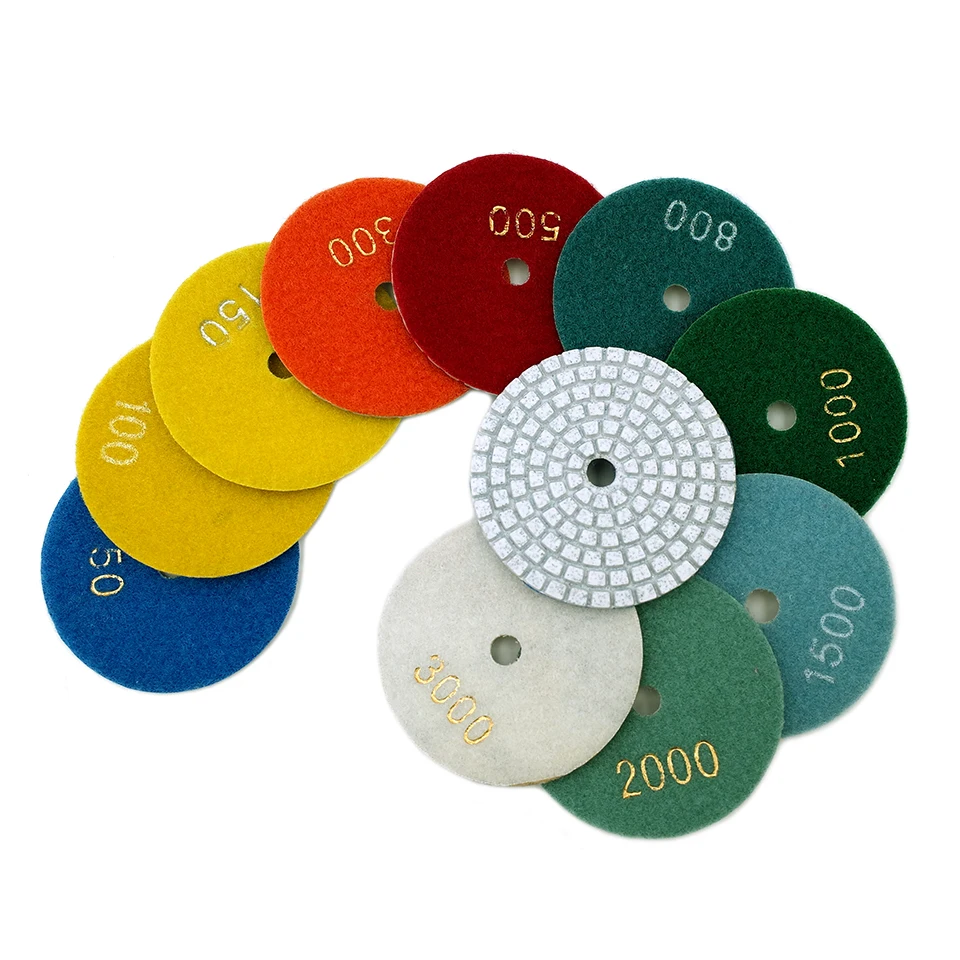 HT 1PCS 3"/4" Wet/Dry Diamond polishing pad Flexible Grinding Discs For Granite Marble Stone Concrete Floor polish
HT 1PCS 3"/4" Wet/Dry Diamond polishing pad Flexible Grinding Discs For Granite Marble Stone Concrete Floor polish