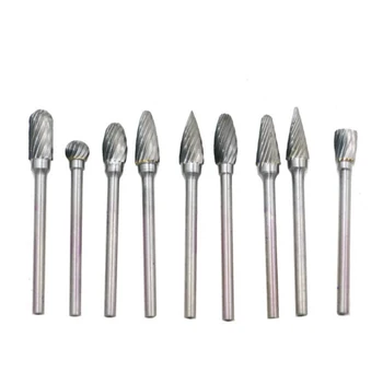 10pcs/Set 6*3mm Tungsten Carbide Burrs Files Rotary File Cutter Engraving Carving Tool for Grinding Wood Metal Marble A-J
10pcs/Set 6*3mm Tungsten Carbide Burrs Files Rotary File Cutter Engraving Carving Tool for Grinding Wood Metal Marble A-J