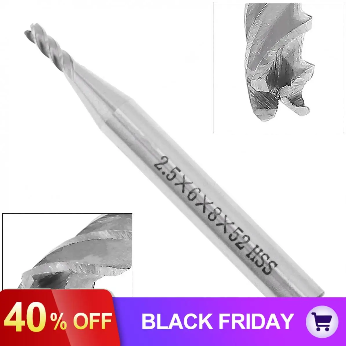 2.5mm 4 Flute HSS & Aluminum End Mill Cutter with Super Hard Straight Shank for CNC Mold Processing
2.5mm 4 Flute HSS & Aluminum End Mill Cutter with Super Hard Straight Shank for CNC Mold Processing
