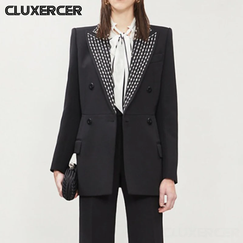 2020 New Spring Autumn Ladies Office Blazer Jacket Elegant High Quality Diamond Decoration Double Breasted Feminine Slim Suit
2020 New Spring Autumn Ladies Office Blazer Jacket Elegant High Quality Diamond Decoration Double Breasted Feminine Slim Suit