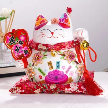 9 inch Ceramic Fortune Cat Ornament Gift Lucky Cat Piggy Bank Centerpiece Home Decoration HYD88 
9 inch Ceramic Fortune Cat Ornament Gift Lucky Cat Piggy Bank Centerpiece Home Decoration HYD88