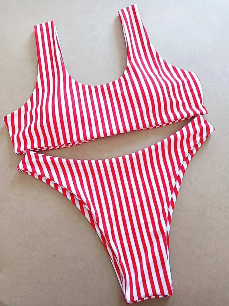 Hot Sale Striped Bikini Set Women Bathing Suit 2020 New Push Up Micro Swimsuit Brazilian Thong Sexy Swimwear Women Bikinis