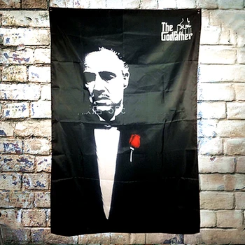 

The Godfather Hollywood Movie Poster Tapestry Wall Hanging Home Decor Tapestries Flag Banner Wall Carpet ISN Background Cloth