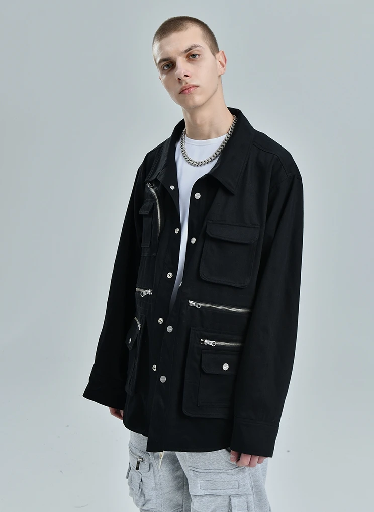 XS-6XL New 2022 Men's clothing Catwalk Fashion Asymmetric Three-dimensional Pocket Multi Zipper Jacket Coat Plus Size Costumes
XS-6XL New 2022 Men's clothing Catwalk Fashion Asymmetric Three-dimensional Pocket Multi Zipper Jacket Coat Plus Size Costumes