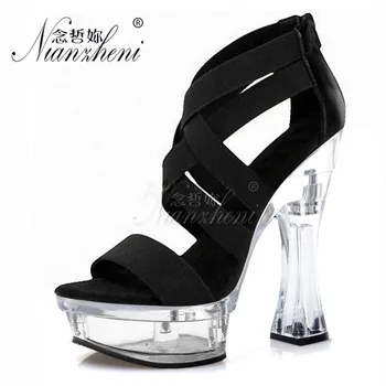 14cm Super High heeled shoes Roman Hollow Open Toe Spool heels 6 inches Models Party Stage Novelty Elegant Nightclub Pole Dance
14cm Super High heeled shoes Roman Hollow Open Toe Spool heels 6 inches Models Party Stage Novelty Elegant Nightclub Pole Dance